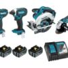 Makita DLX9011M 18V LXT Cordless 9pc Drill, Impact, Grinder, SDS Drill, Recip, Jig, Flashlight & Radio Combo Kit (4.0 Ah x3)